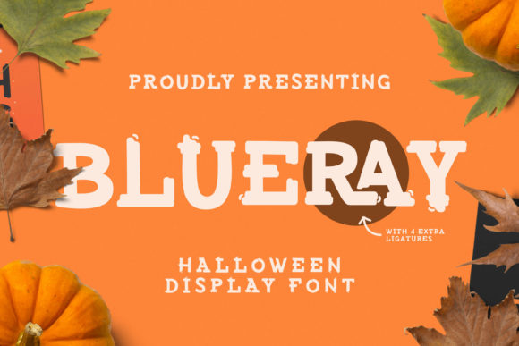 Blueray Font: A Spooky Display Typeface for Creative Makers