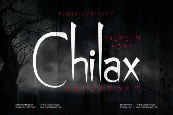 Chilax Font: A Creepy Display Typeface for Digital Designers