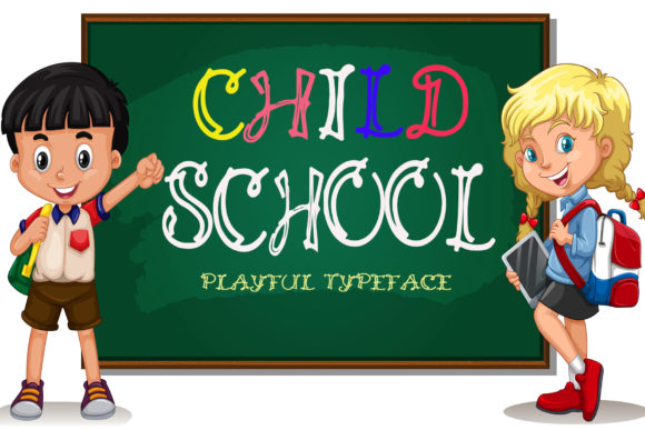 Child School Font for Creative Design