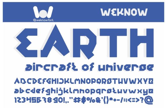 Earth Aircraft Universe: A Bold Display Typeface for Editorial Design