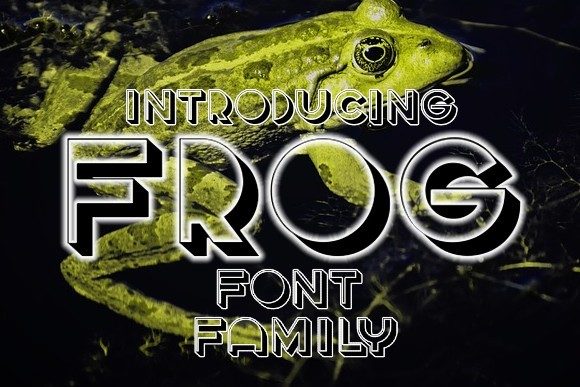 Frog 3D Display Font for Editorial Design