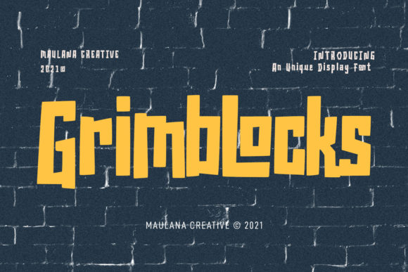 Grimblocks Display Font for Creative Craft Projects