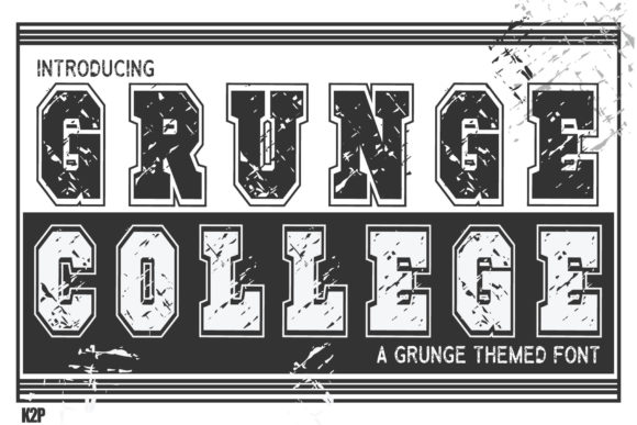Grunge College Font: A Bold Display Typeface for Business Branding