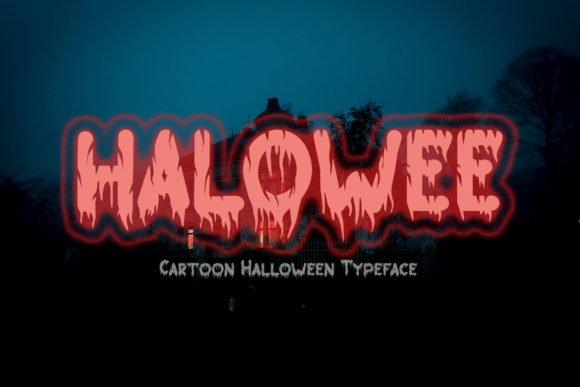 Halowee Font: A Spooky Display Typeface for Halloween Marketing