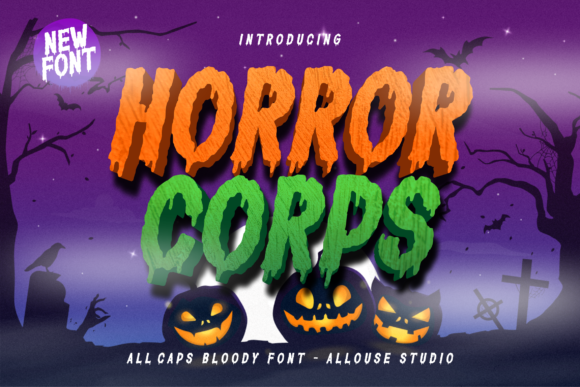 Horror Corps Font: A Spooky Display Typeface for Halloween Campaigns