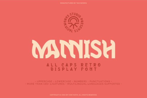 Mannish Display Font for Editorial Design