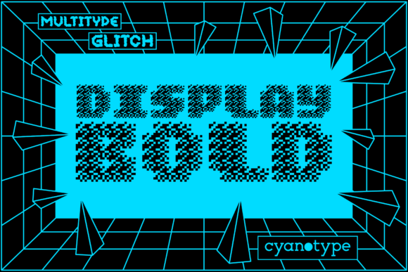 MultiType Glitch Display Bold Font for Trendy Web Design
