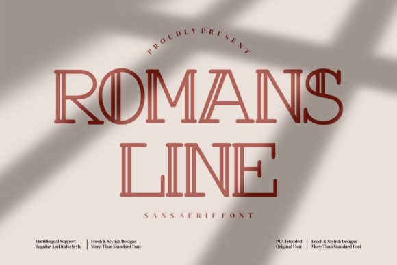 Romans Line Font: A Vintage Display Typeface for Editorial Design